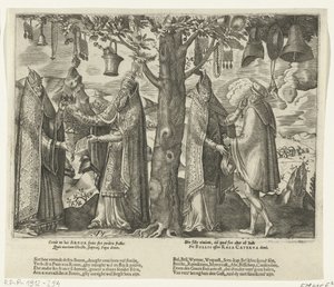 Baum der römischen Götzenanbetung, ca. 1570 von Pieter Huys