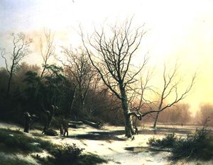Wintersonnenuntergang