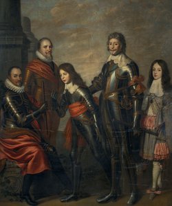 Vier Generationen der Prinzen von Oranien: Wilhelm I., Moritz und Friedrich Heinrich, Wilhelm II. und Wilhelm III. von Pieter Nason