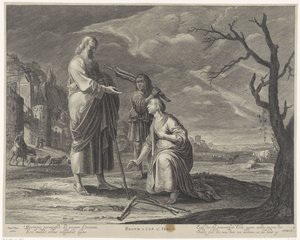 Elia und die Witwe von Sarepta von Pieter Nolpe