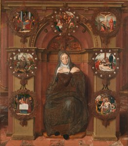 Frau der sieben Schmerzen Das Joos van Belle Triptychon. Zentrales Panel, 1556 von Pieter Pourbus
