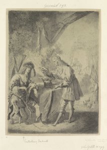 Esau verkauft sein Erstgeburtsrecht an Jakob von Pieter Rottermondt