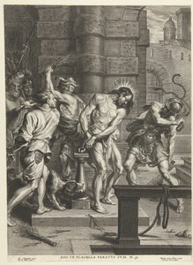Geißelung Christi durch Soldaten Ego in flagella paratus sum von Pieter de Bailliu (I)