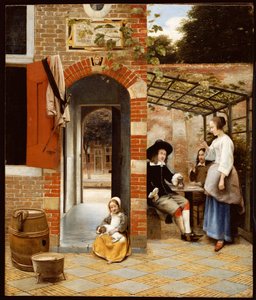 Hof eines Hauses in Delft, 1658 von Pieter de Hooch