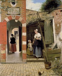 Hof eines Hauses in Delft, 1658 von Pieter de Hooch