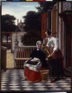 Herrin und ihre Magd von Pieter de Hooch