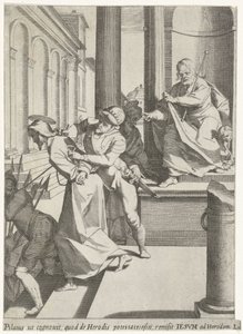 Christus wird von Pilatus zu Herodes geschickt von Pieter de Jode (I)