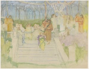 Tableau vivant anlässlich der Hochzeit von Königin Wilhelmina im Jahr 1901