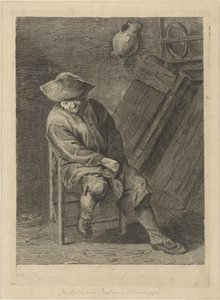 Sitzender Bauer mit Krug