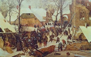 Die Anbetung der Könige im Schnee