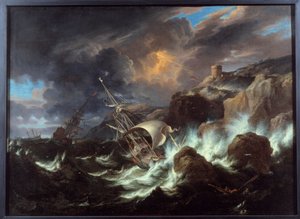 Sturm auf dem Meer von Pieter the Younger Mulier