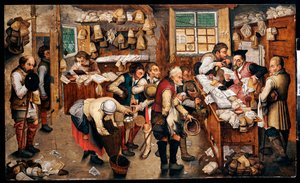 Bauern zahlen den Zehnten von Pieter Brueghel the Younger