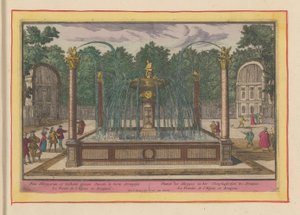Brunnen des Dornzieher in den Gärten des Königlichen Palastes von Aranjuez von Pieter van den Berge