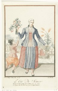 Junge Frau mit Früchten und Ähren