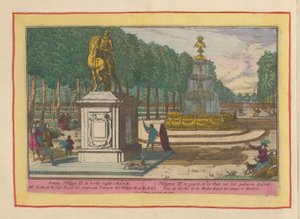 Reiterstandbild von Philipp II. im Palastgarten in Madrid