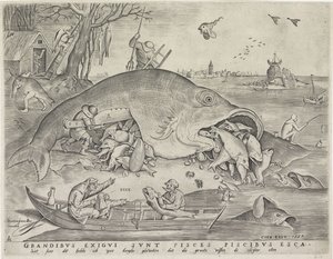 Große Fische fressen kleine Fische