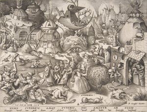 Stolz Superbia, aus der Serie Die sieben Todsünden, 1558 von Pieter van der Heyden