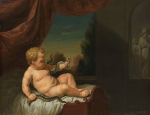 Der kleine Herkules mit einer Schlange