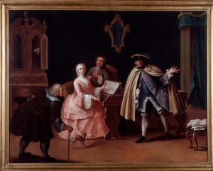 Die Musikstunde von Pietro (after) Longhi