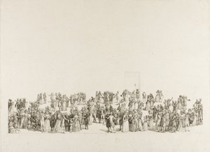 Die Ausstellung im Salon du Louvre im Jahr 1787