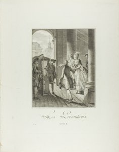 Die Vorsichtsmaßnahmen, aus Monument du Costume Physique et Moral de la fin du Dix-huitième siècle