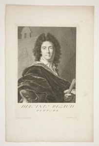Porträt von Hyacinthe Rigaud von Pietro Antonio Pazzi