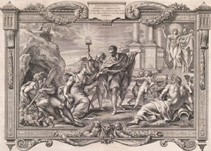 Annibale Carracci stellt Apollo und Minerva die Malerei vor, 1674