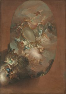 Studie für "Die Apotheose von Ferdinand IV. und Maria Carolina, König und Königin von Neapel" (für den Palazzo dei Regi Studi, Neapel) von Pietro Bardellino