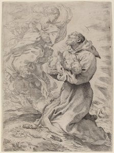 Der heilige Franziskus mit dem Christkind