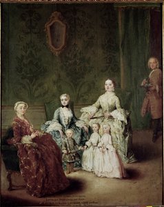 Porträt der Familie Sagredo. Gemälde von Pietro Longhi