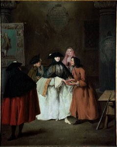 Die Wahrsagerin. Gemälde von Pietro Longhi (1702-1785) 1752-1756 Venedig, Ca