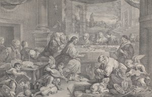 Christus verwandelt Wasser in Wein bei der Hochzeit zu Kana, 1743-63