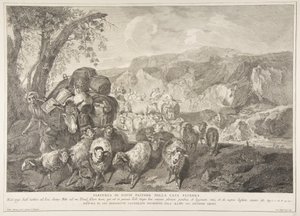 Abreise von David dem Hirten aus dem Haus seines Vaters