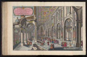 Blick ins Innere der Lateranbasilika in Rom von Pietro Paolo Girelli
