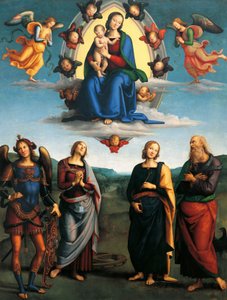 Madonna in Herrlichkeit, ca. 1500-1501 von Pietro Perugino