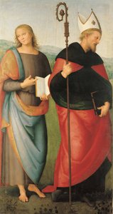 Heilige Johannes der Evangelist und Augustinus, 1502-1512 von Pietro Perugino