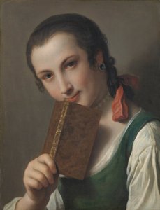 Eine junge Frau mit einem Buch
