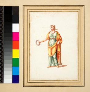 Weibliche Figur nach links gewandt von Pietro Santi Bartoli