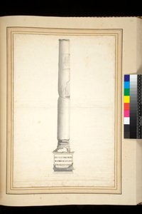 Die Säule des Antoninus Pius vor der Restaurierung