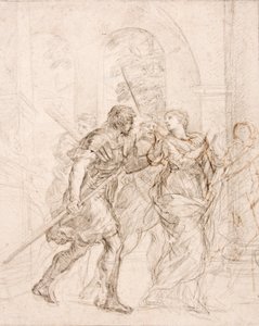 Heilige (Martina?) auf dem Weg zu ihrem Martyrium von Pietro da Cortona