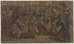 Der Götzendienst Salomos, 1622-1623 von Pietro da Cortona