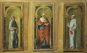 Drei Tafeln - Heiliger Franziskus, Heiliger Hieronymus und Heiliger Antonius von Padua, ca. 1480