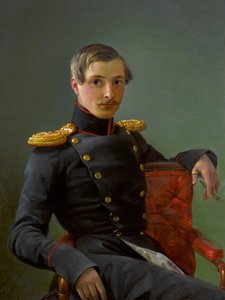 Porträt von Andrei Nikolaevich Karamzin 1814-1854, 1836 von Pimen Nikitich Orlov