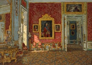 Das violette Empfangszimmer in Schloss Kuskowo