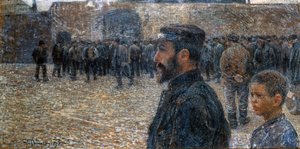 Schichtarbeit (La diana del lavoro) von Plinio Nomellini