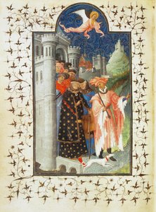 Herzog Jean de Berry verlässt sein Schloss für eine Reise von Pol de Limbourg