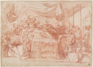 Eine Sterbeszene [recto] von Polidoro da Caravaggio
