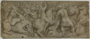 Schlacht der Amazonen von Polidoro da Caravaggio