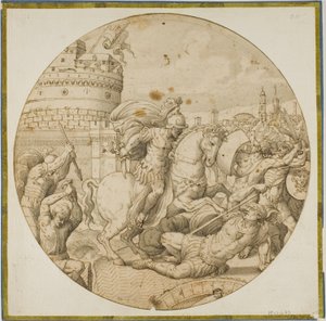 Horatius an der Brücke von Polidoro da Caravaggio