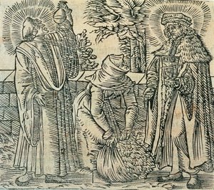 Kräuter für Medizin sammeln, 1534 von Polish School